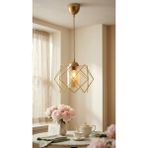 UltraMint Gold Kaplama Zigzag Sarkıt Avize, Modern ve Şık Mutfak ve Cafe Aydınlatması - Seçenek 1 - Altın