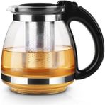 UltraMint Isıya Dayanıklı Cam Demlik, Çelik Süzgeçli, 1500 Ml, Bitki Çayı Demliği - Altın - Seçenek 1