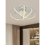 UltraMint Krom Toplu 4'lü LED Plafonyer, Modern ve Şık Aydınlatma Seti - Seçenek 1 - Açık Beyaz - Gri