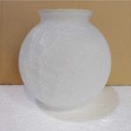 UltraMint Mat Beyaz Çatlak Desenli Osmanlı Cam Avize, 7,5-8 cm Ağız Çapı - Seçenek 1 - Ahşap - Bej - Siyah