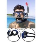 UltraMint Mavi Dominator Pro Snorkel Seti, Dalış Maskesi ve Yüzücü Gözlüğü (14+ Yaş) - Ahşap - Ceviz - Seçenek 1