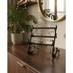 UltraMint Modern 3 Bölmeli Takı ve Küpe Standı, Şık ve Düzenli Saklama Alanı - Ahşap
