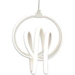 UltraMint Modern 3 Renk LED Avize, Şık ve Parlak Iç Mekan Aydınlatması - Seçenek 1 - Ahşap - Bej - Siyah