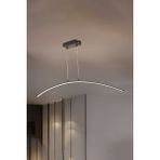 UltraMint Modern 3 Renk Uzun Kıvrımlı Tavan Lambası Sarkıt, LED Aydınlatma - Seçenek 1 - Ahşap