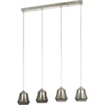 UltraMint Modern 4'lü Yemek Masası Üstü Füme+Beyaz Çift Camlı Sarkıt Avize - Seçenek 1 - Antrasit