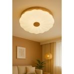 UltraMint Modern 52CM 3 Renk Plafonyer LED Avize, Şık ve Şık Tasarım - Seçenek 1 - Ahşap - Bej - Siyah