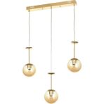 UltraMint Modern Altı Adet Bal Camlı Sarkıt Avize, Gold Kaplama, Şık Tasarım - Seçenek 1 - Altın