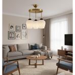 UltraMint Modern Beyaz Camlı 3'lü Tepsi, Şık Gold Detaylı Ev Dekoru - Seçenek 1 - Altın