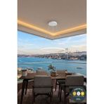 UltraMint Modern Beyaz Sarkıt LED Avize, Salon, Hol ve Koridor Için, 3 Renk Seçeneği - Seçenek 1 - Ahşap - Bej - Siyah