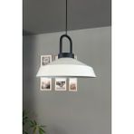 UltraMint Modern Beyaz Tekli Sarkıt Avize, Restoran ve Salon Dekorasyonu - Seçenek 1 - Ahşap - Bej - Siyah