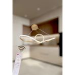 UltraMint Modern Eskitme Gold Papyon Modeli, 3 Renkli Kumandalı LED Avize - Seçenek 1 - Altın