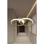 UltraMint Modern Eskitme Gold Yuvarlak LED Avize, Şık ve Işıltılı Dekorasyon - Seçenek 1 - Altın