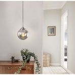 UltraMint Modern Füme Cam Sarkıt Avize, Şık ve Şık Iç Mekan Aydınlatması - Seçenek 1 - Ahşap