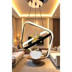 UltraMint Modern Gold Küp Model Avize, Beyaz, Sarı ve Günışığı Renk Seçenekleri - Seçenek 1 - Altın