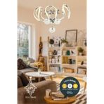 UltraMint Modern Krom Sarkıt LED Avize, Renk Işık Özellikli, Salon Dekorasyonu - Seçenek 1 - Altın - Gümüş - Bakır