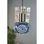 UltraMint Modern Mozaik-E Cam Tekli Avize, Retro Fener Tasarımı, Salon Aydınlatması - Seçenek 1 - Açık Beyaz - Gri