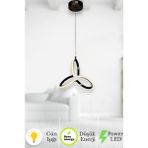 UltraMint Modern Sarkıt LED Avize, Gün Işığı, Siyah Kasa, Şık ve Güncel Tasarım - Seçenek 1 - Ahşap