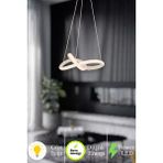 UltraMint Modern Sarkıt Power LED Avize, Gün Işığı, Beyaz Kasa, Şık ve Enerji Tasarruflu - Seçenek 1 - Ahşap - Bej - Siyah