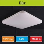 UltraMint Modern Tavan LED Lambası, Şık ve Enerji Tasarruflu Aydınlatma - Seçenek 1 - Ahşap - Bej - Siyah