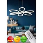 UltraMint Modern Ultra Süper Işık LED Avize, 3 Renk Kumandalı, Beyaz Kasa - Seçenek 1 - Ahşap - Bej - Siyah