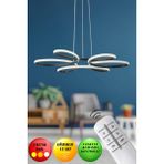 UltraMint Modern Ultra Süper Işık LED Avize, Siyah Kasa, 3 Renk Kumandalı - Seçenek 1 - Ahşap