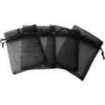 UltraMint Organize Tül 25'li Set, 7x9 cm Boy Takı ve Hediye Keseleri - Ahşap