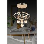 UltraMint Parıltılı Rose Gold Sarkıt, 3 Renkli Kristal Taşlı LED Avize - Seçenek 1 - Altın