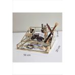 UltraMint Paris 30 cm Pirinç Çekmeceli Klasik Makyaj Organizer - Antrasit