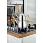 UltraMint Paslanmaz Çelik Çaydanlık Takımı, Orta Boy, 1.1-2 Litre, Şık ve Dayanıklı - Altın - Seçenek 1
