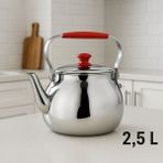 UltraMint Paslanmaz Çelik Kamp ve Piknik Çaydanlığı, Soba Üstü, 2 Numara - Antrasit - Seçenek 1