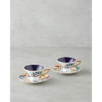 UltraMint Renkli 4 Parça Bone China Kahve Fincan Takımı, 90 Ml, 2 Kişilik - Seçenek 1