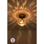 UltraMint Renkli Cam Mozaik Piramit Plafonyer, Şık ve Modern Salon Aydınlatması - Seçenek 1 - Açık Beyaz - Gri
