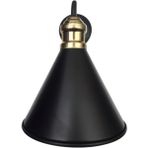 UltraMint Retro Rustik Metal Konik Aplik, Şık ve Modern Aydınlatma Parçası - Seçenek 1 - Ahşap