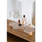 UltraMint Şeffaf Ahşap Top Ayaklı Gold Düğmeli Organizer Düzenleyici Stand - Altın