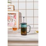 UltraMint Şeffaf Borosilikat Cam French Press 350 Ml, Zarif ve Dayanıklı Tasarım - Seçenek 1 - Ahşap