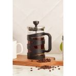 UltraMint Şık 600 ml Siyah Borosilikat Cam French Press, Kaliteli ve Dayanıklı - Seçenek 1 - Ahşap
