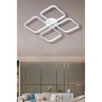 UltraMint Şık Beyaz Chrome Modern Plafonyer LED Avize, Evinize Zarafet Katar - Seçenek 1 - Açık Beyaz - Gri