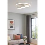 UltraMint Şık Beyaz Modern Ledli 3’lü Avize, Yatak Odası ve Salon Dekoru - Seçenek 1 - Ahşap - Bej - Siyah