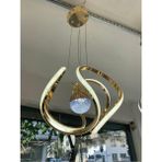 UltraMint Şık Gold Sarkıt LED Avize, 3 Renk, Oturma Odası ve Salon Dekorasyonu - Seçenek 1 - Altın