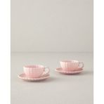 UltraMint Şık Pudra Renkli 4 Parça Bone China Kahve Fincan Takımı - Seçenek 1