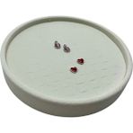 UltraMint Şık Silindir Model Süet Kumaş 20X20 cm Batırmalı Küpe ve Piercing Tablası - Antrasit