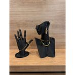 UltraMint Şık Takı Sergileme Mankeni 25 cm 2'li Set, Dekoratif Kolye ve Küpe Standı - Ahşap