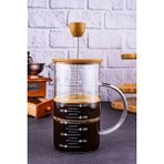 UltraMint Şık ve Dayanıklı 700 ml French Press, Kahve ve Çay Keyfi Için Ideal - Seçenek 1 - Ahşap Bej - Siyah