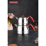 UltraMint Şık ve Dayanıklı Büyük Boy Çaydanlık Takımı, Pratik Kullanımlı Set - Ahşap - Bej - Seçenek 1
