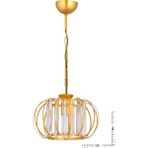 UltraMint Şık ve Zarif 25CM Gold Taşlı Tekli Sarkıt Avize - Seçenek 1 - Altın