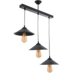 UltraMint Vintage Rustik Metal Sıralı Masa ve Sarkıt Avize, En 60 Cm, Şık Tasarım - Seçenek 1 - Ahşap