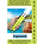 UltraMint Yüksek Lümenli Su Altı LED Dalış Feneri, Ergonomik ve Şık Tasarım - Açık Beyaz - Gri