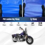 ULTRASHOP Harley Davidson Cross Bones Motosiklet Brandası Su Geçirmez Branda Mavi Branda Motor Branda - Bağlantı Klipsi