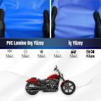 ULTRASHOP Harley Davidson Softail Street Bob Motosiklet Brandası Su Geçirmez Branda Mavi Branda Motor Branda - Bağlantı Klipsi