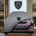 ULTRASHOP Peugeot 108 Top (2018 - ) Gri Kumaş Oto Branda Araca Özel Penye Araba Brandası Araç Örtüsü